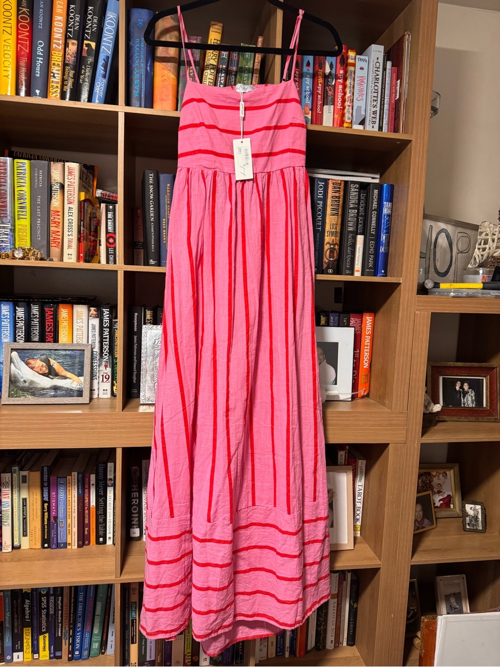 Petal & Pup Hot Pink Striped Maxi Dress Skirt